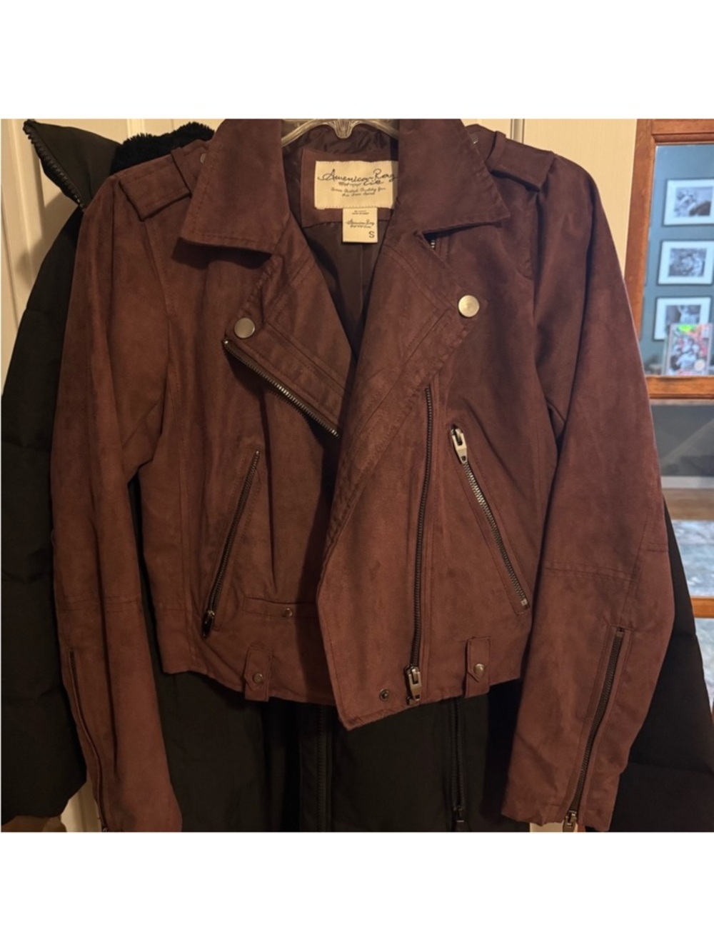 American Rag purple Suede Moto Jacket - Women's